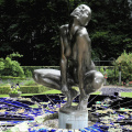 modern garden sculpture metal craft life size nude woman statues